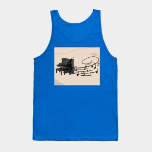 Proud Pianist Piano Lovers Wing Tank Top